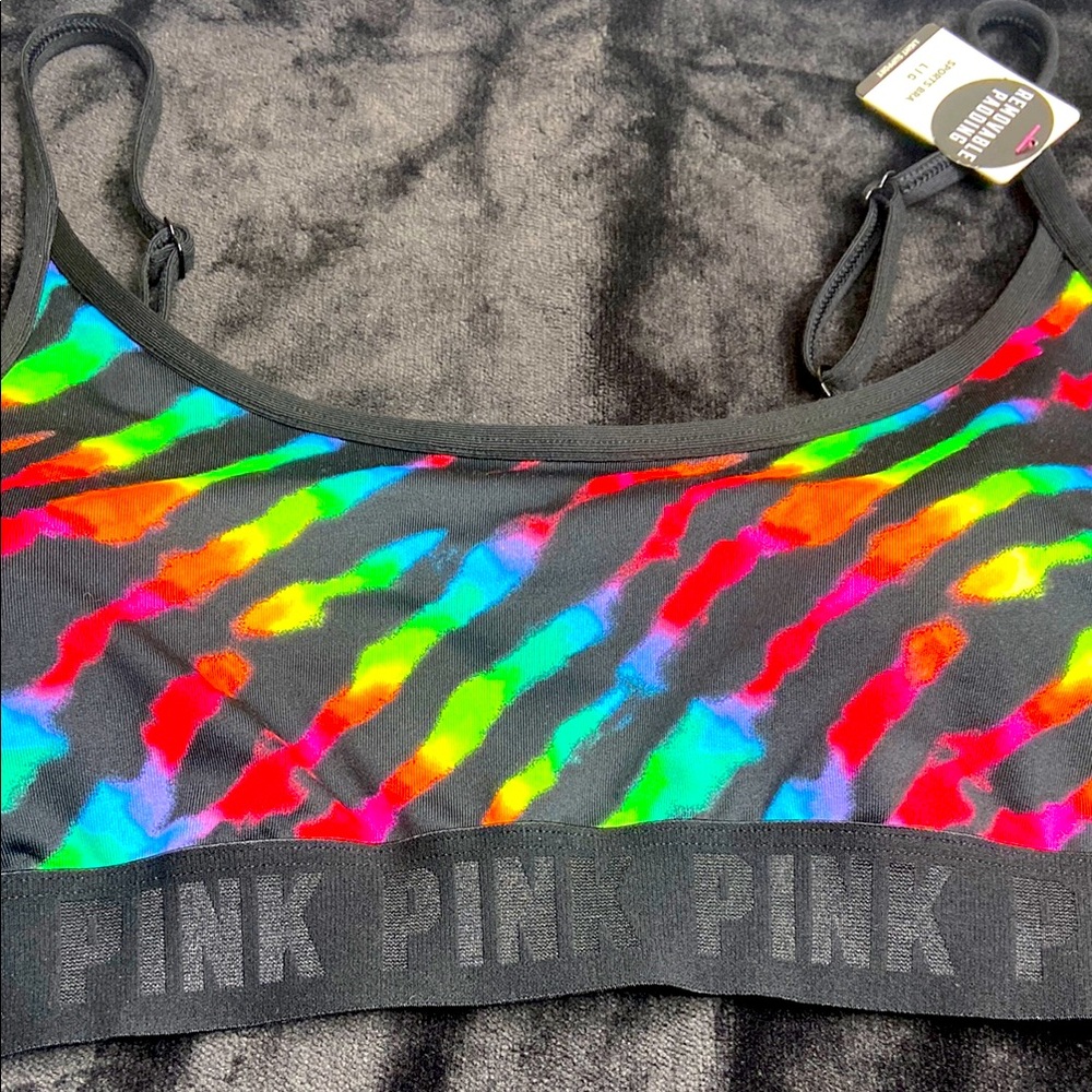 PINK Victoria's Secret Multicolor Tie-Dye Bralette
